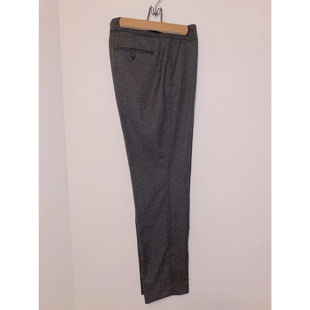 LOFT gray and black polka dot dress pants women’s size 6 Marisa style.